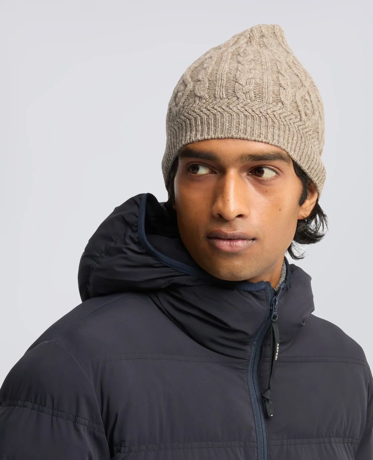 Aspesi beanie duegrå – uld og yak