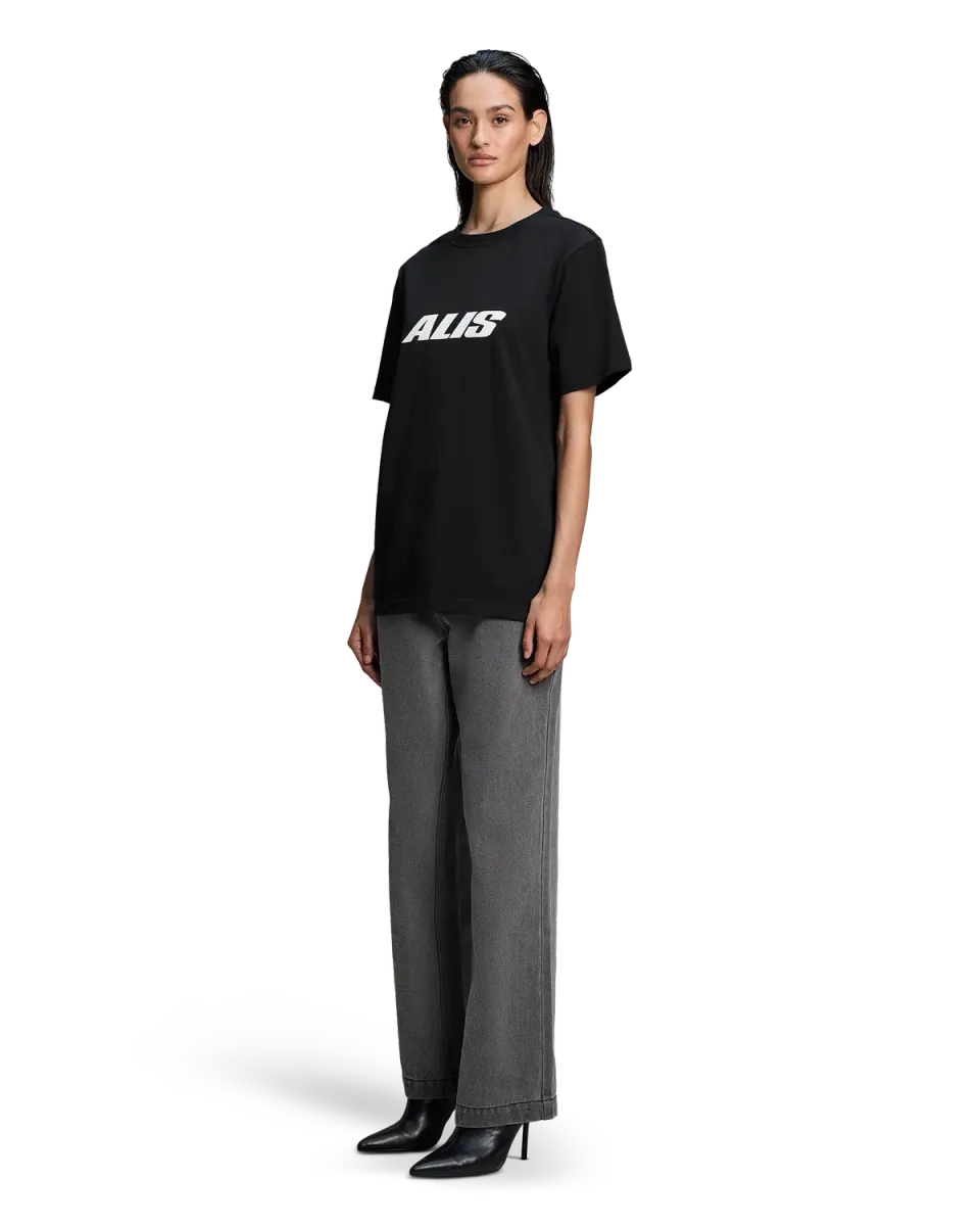 Alis Jeron Essential t-shirt sort cropped bomuld