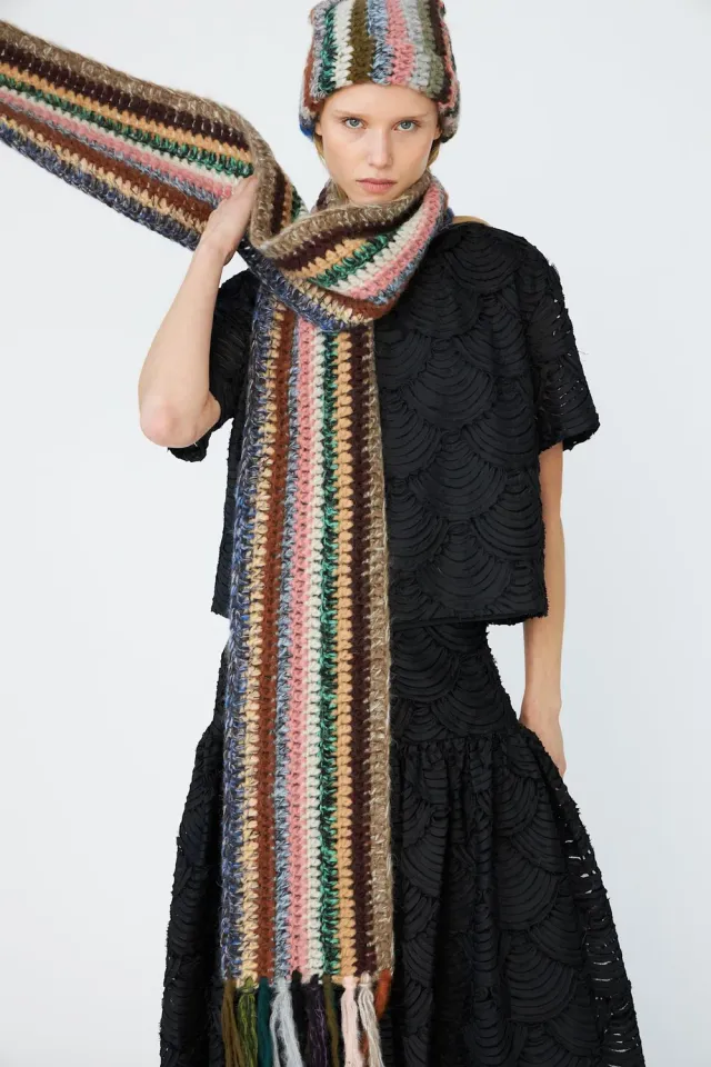 DAWNXDARE SCARF DS tørklæde 990 dark multi mohair