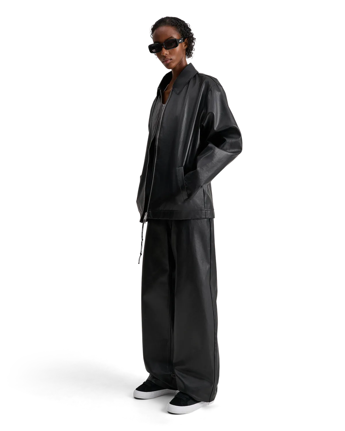 Alis Viren arbejdsjakke glossy black coated