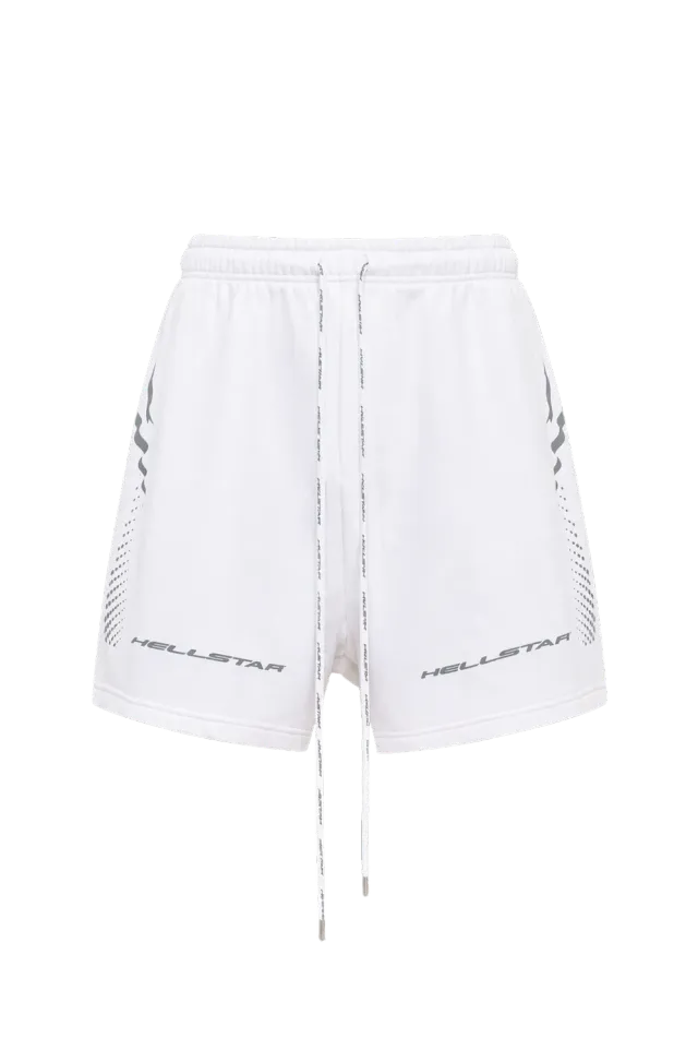 Hellstar Hype Flight sweatshorts hvid flame print