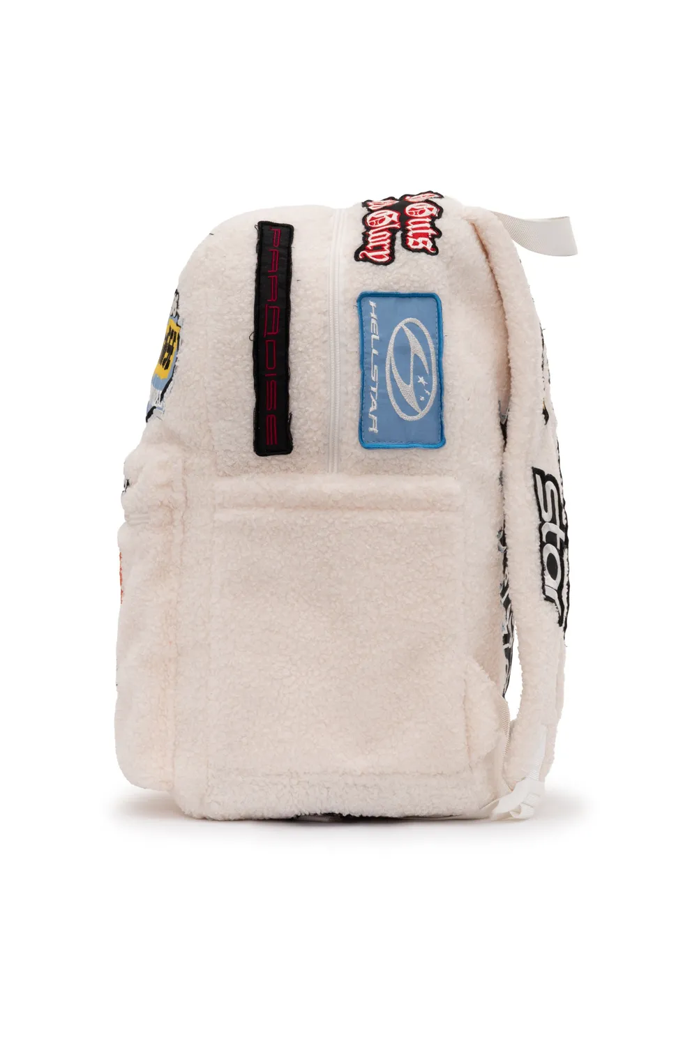 Hellstar Sherpa Patchwork rygsæk hvid teddy