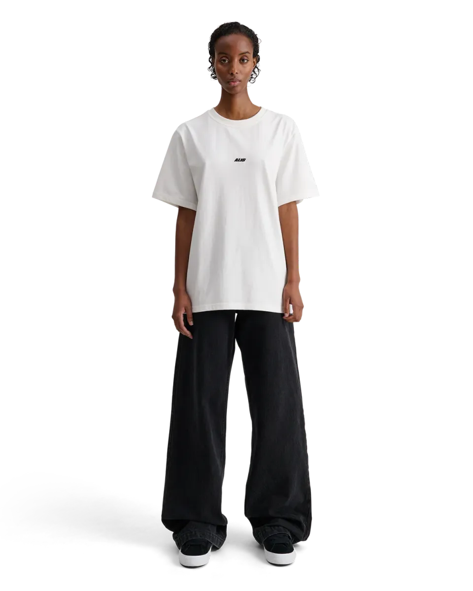 Alis Jeron Essential t-shirt hvid cropped bomuld