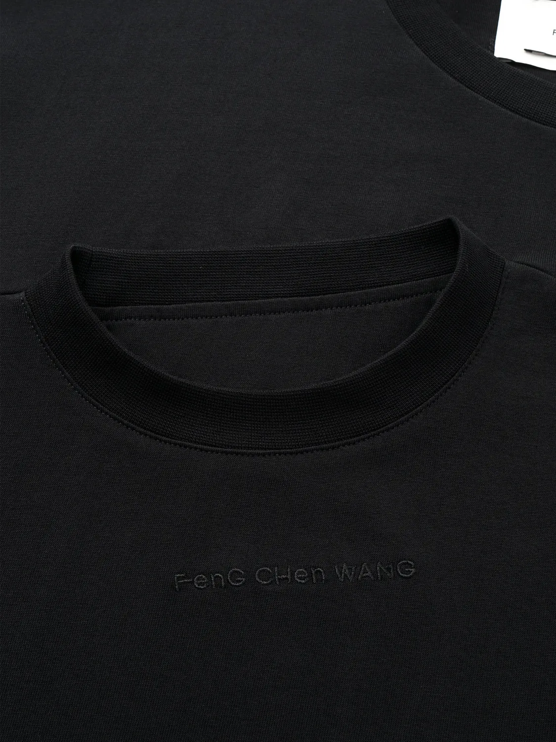 Feng Chen Wang Deconstructed langærmet t-shirt sort