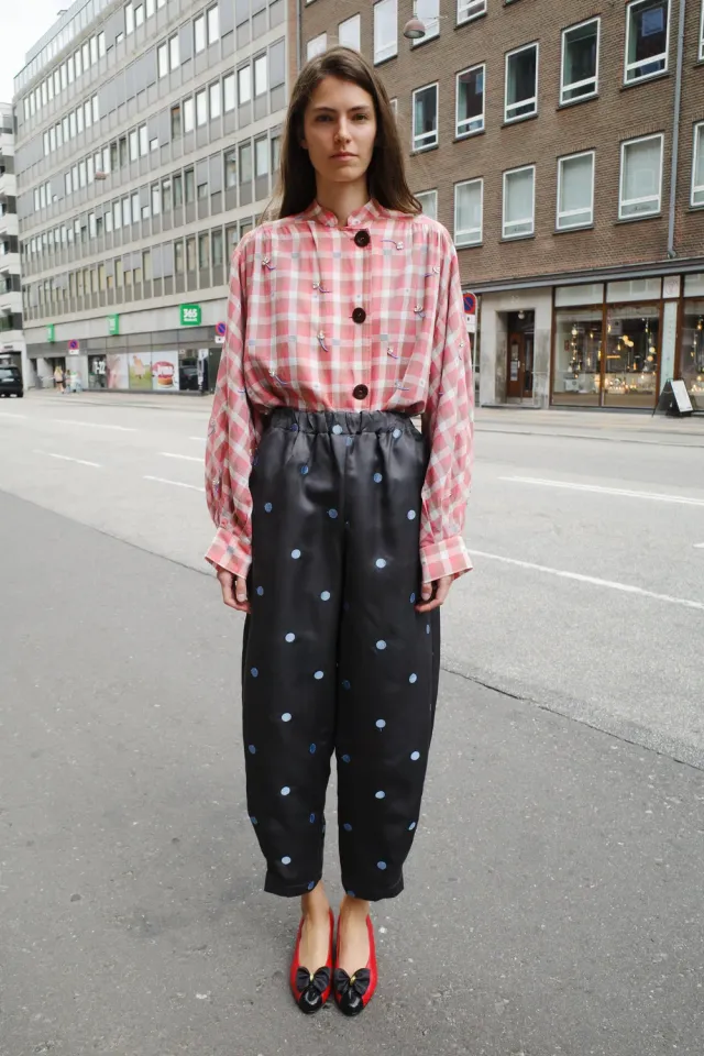 Caro Editions Coco Pants bukser silke broderi
