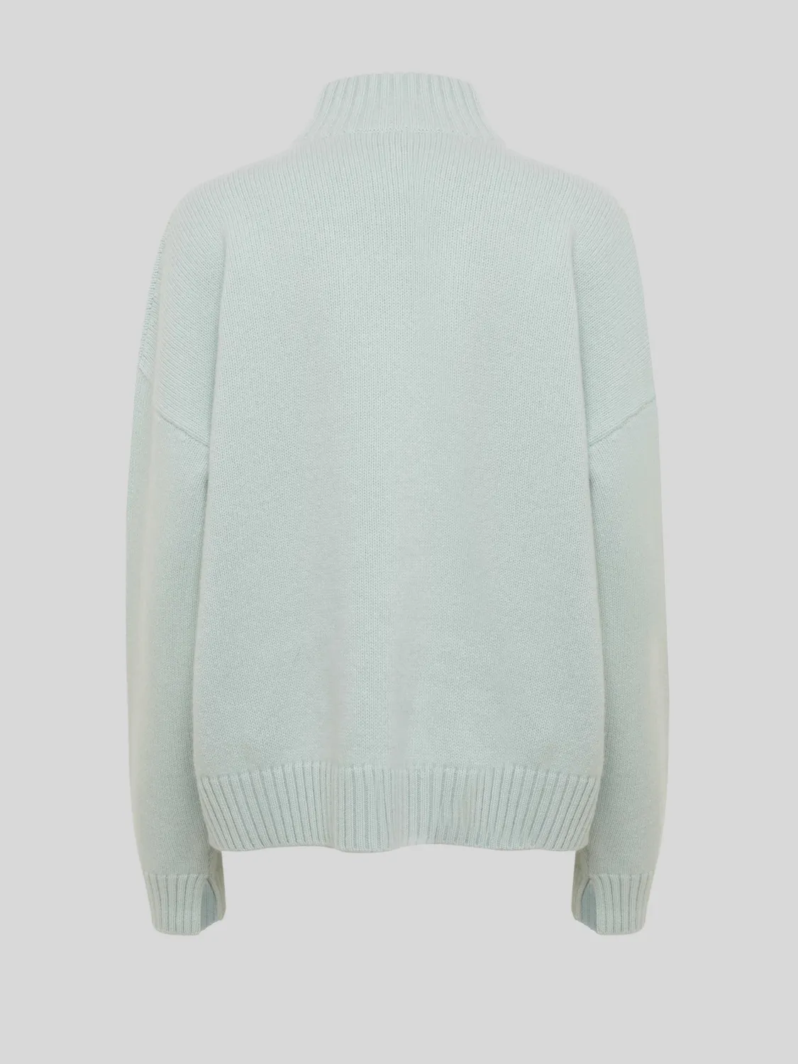 Laneus Wool Angora Mock Neck sweater sage green uld