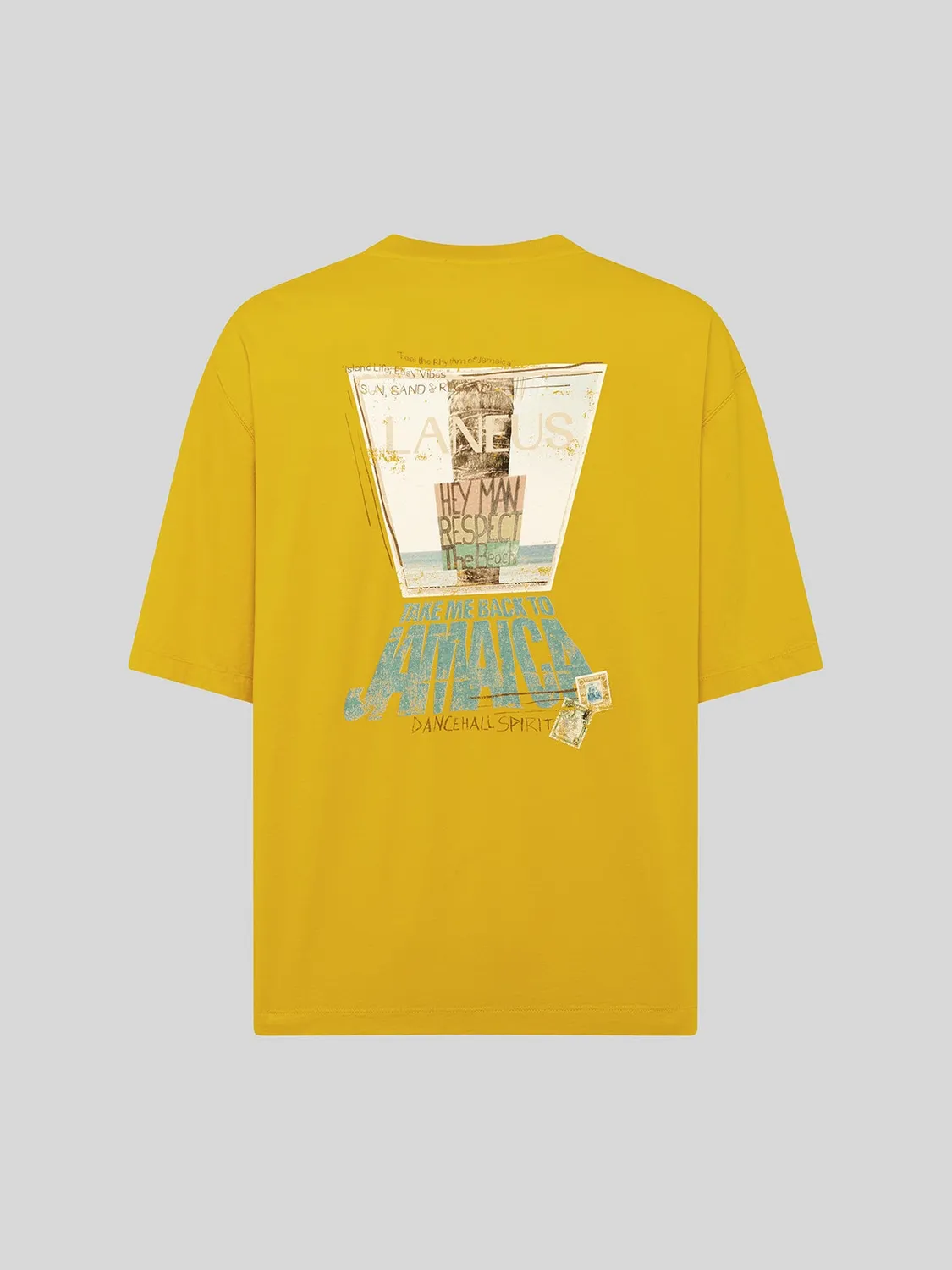 Laneus Oversized Jersey t-shirt saffron bomuld-print