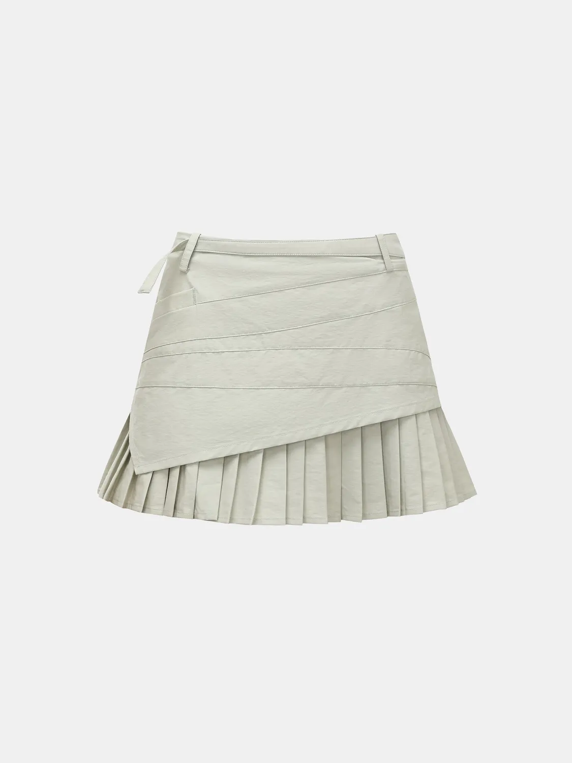 Feng Chen Wang plisseret nederdel celadon med shorts