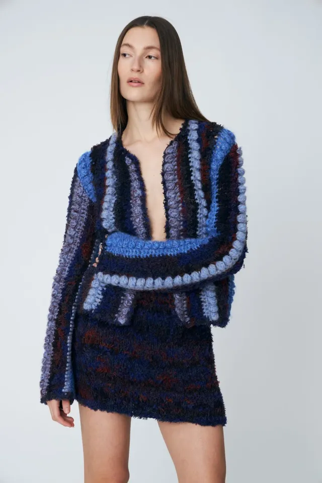 DAWNXDARE Palma strik cardigan 940 midnight shadow