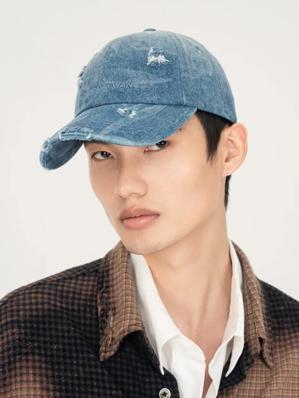 Feng Chen Wang Washed Printed baseball kasket denim