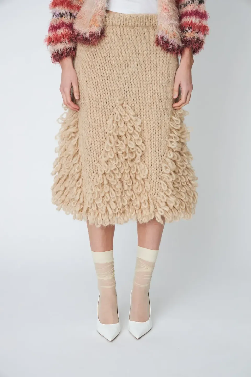 DAWNXDARE Edie strik nederdel 192 Peat – mohair
