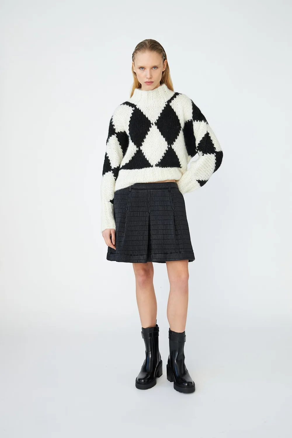 DAWNXDARE ERICA DIAMOND 119 BLACK pullover grafisk