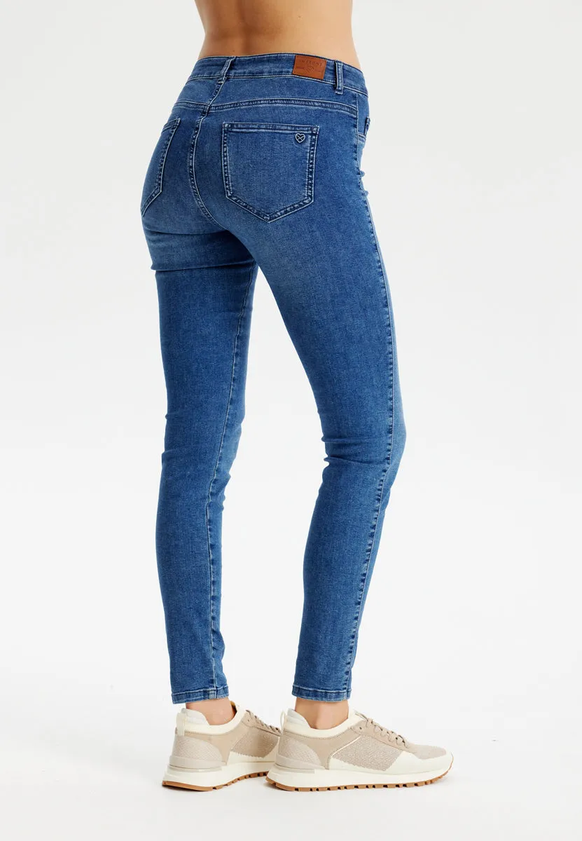 IN FRONT Lizbeth denim leggings stræk 5 lommer