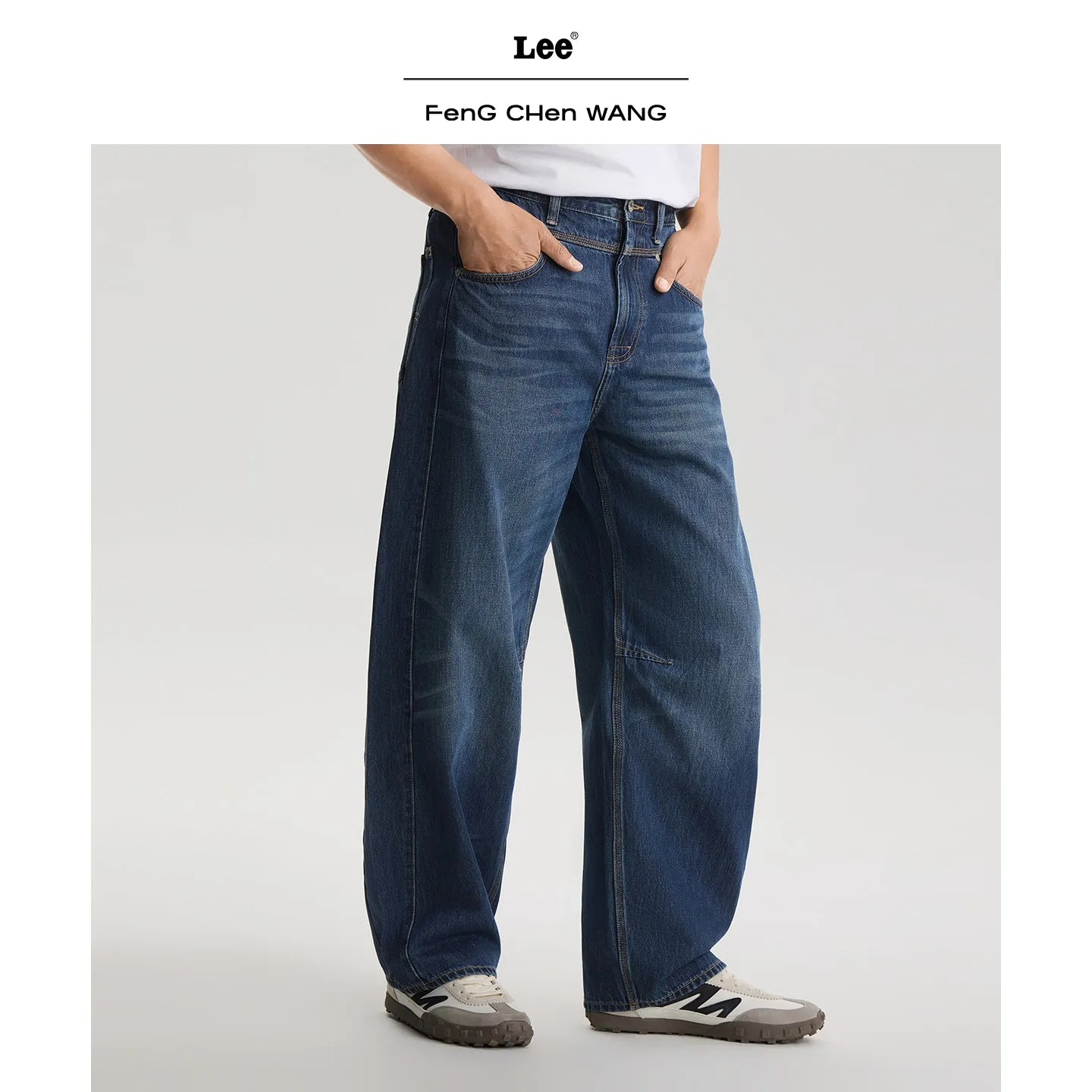 Lee x Feng Chen Wang five-pocket jeans herre blå