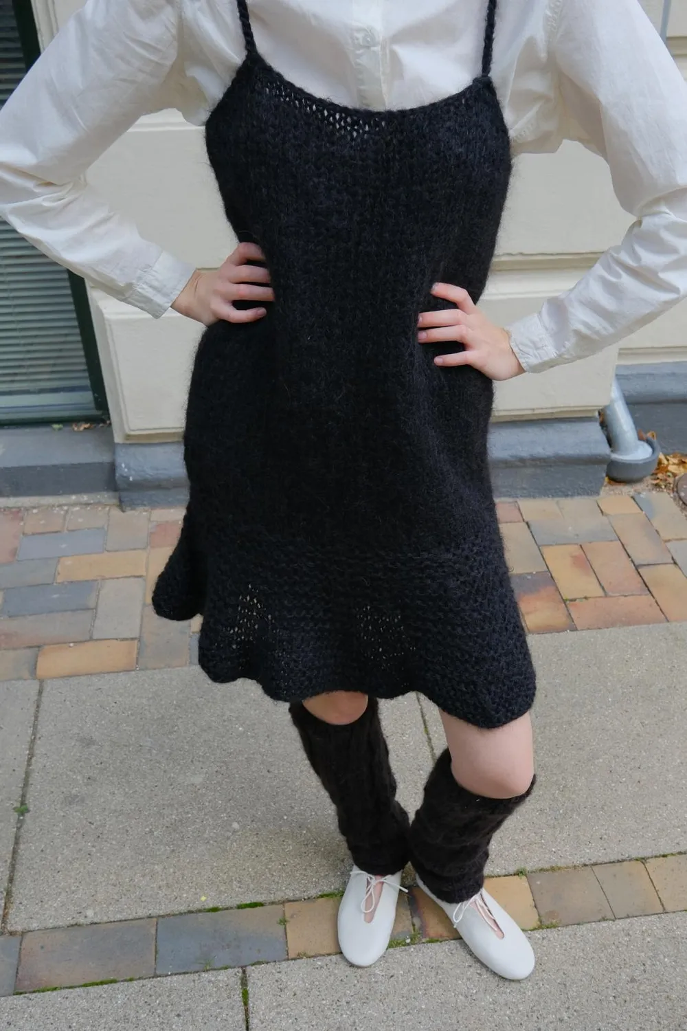 DAWNXDARE WERA strikkjole 199 Black mohair uld