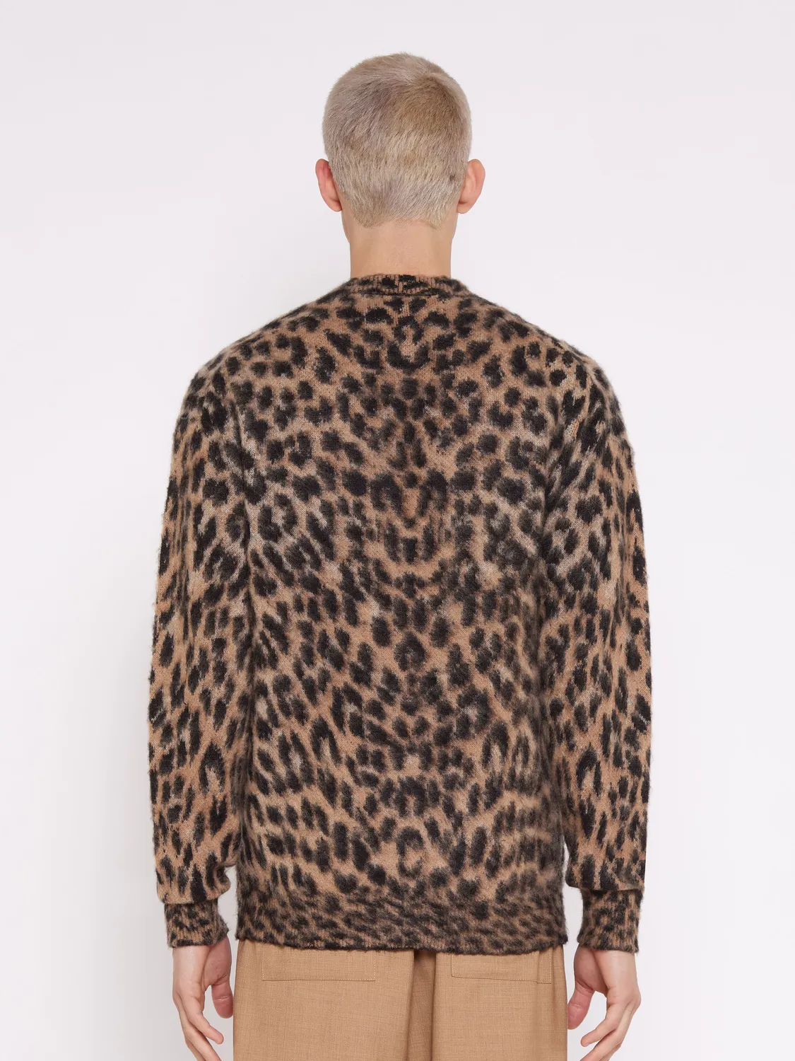 Laneus Brushed Spotted cardigan spotted alpaka