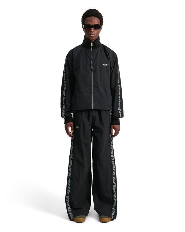 Alis Abbate løs track top sort nylon