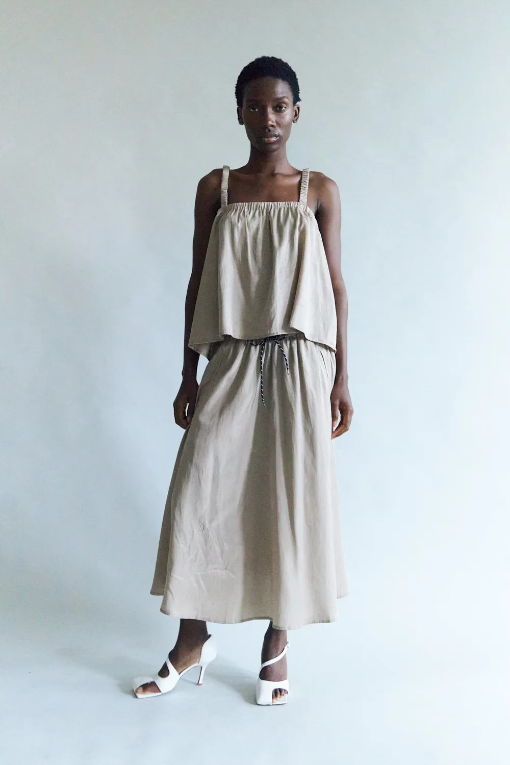 DAWN x DARE Amber 592 Khaki nederdel lang hør