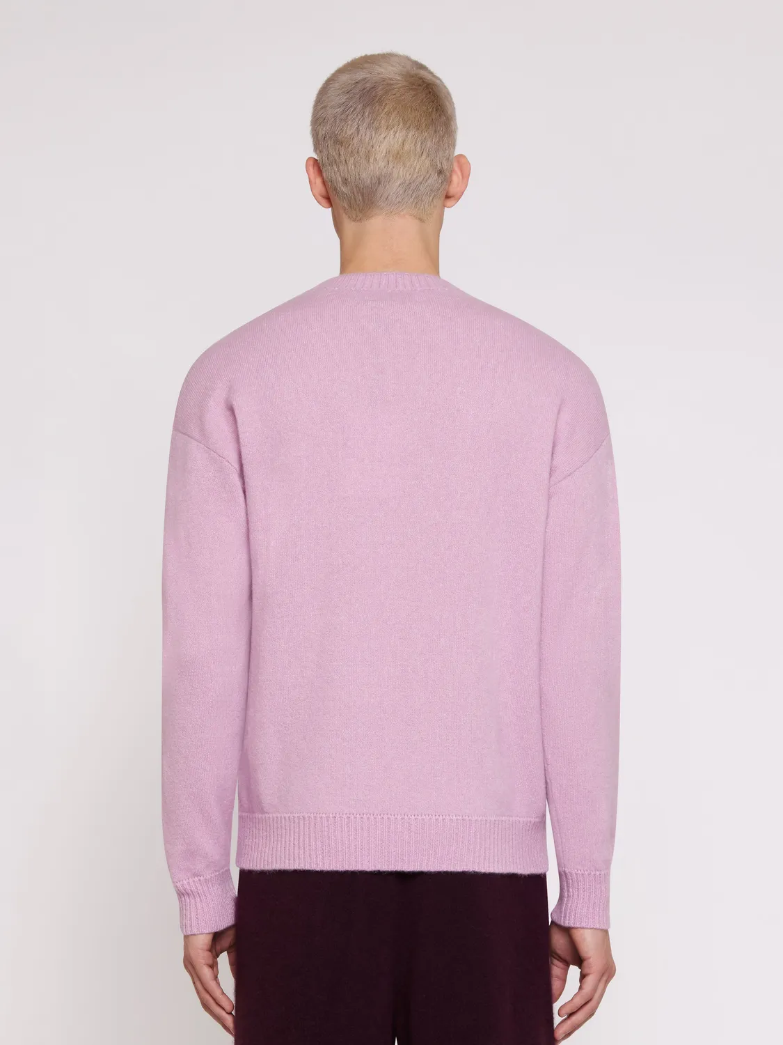 Laneus Cashmere Silk strik pink herre kashmir