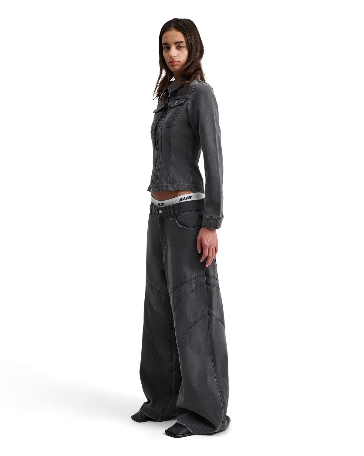 Alis Danie Barrel Denim Pants jeans grå barrel