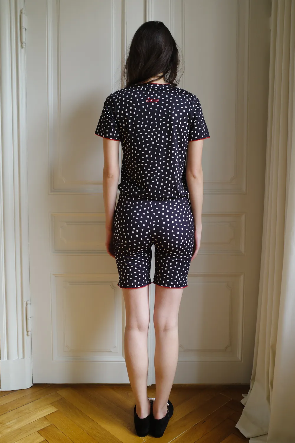 Caro Editions Jersey shorts sorte prikker elastan