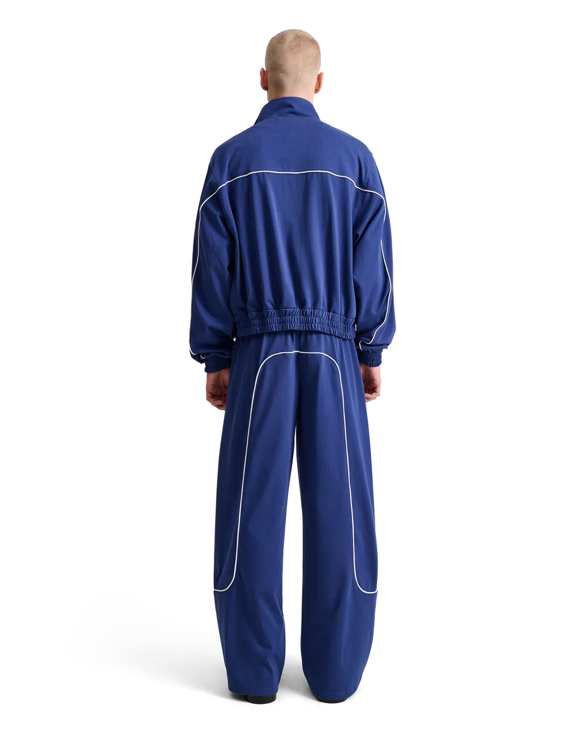 Alis Hristo track top Solid Blue cropped bomuld