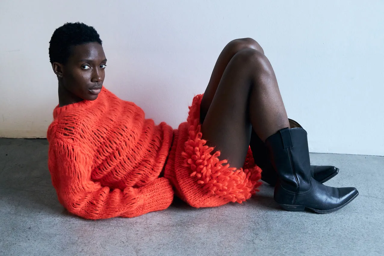 DAWNXDARE COCO 335 sweater rød loopstrik