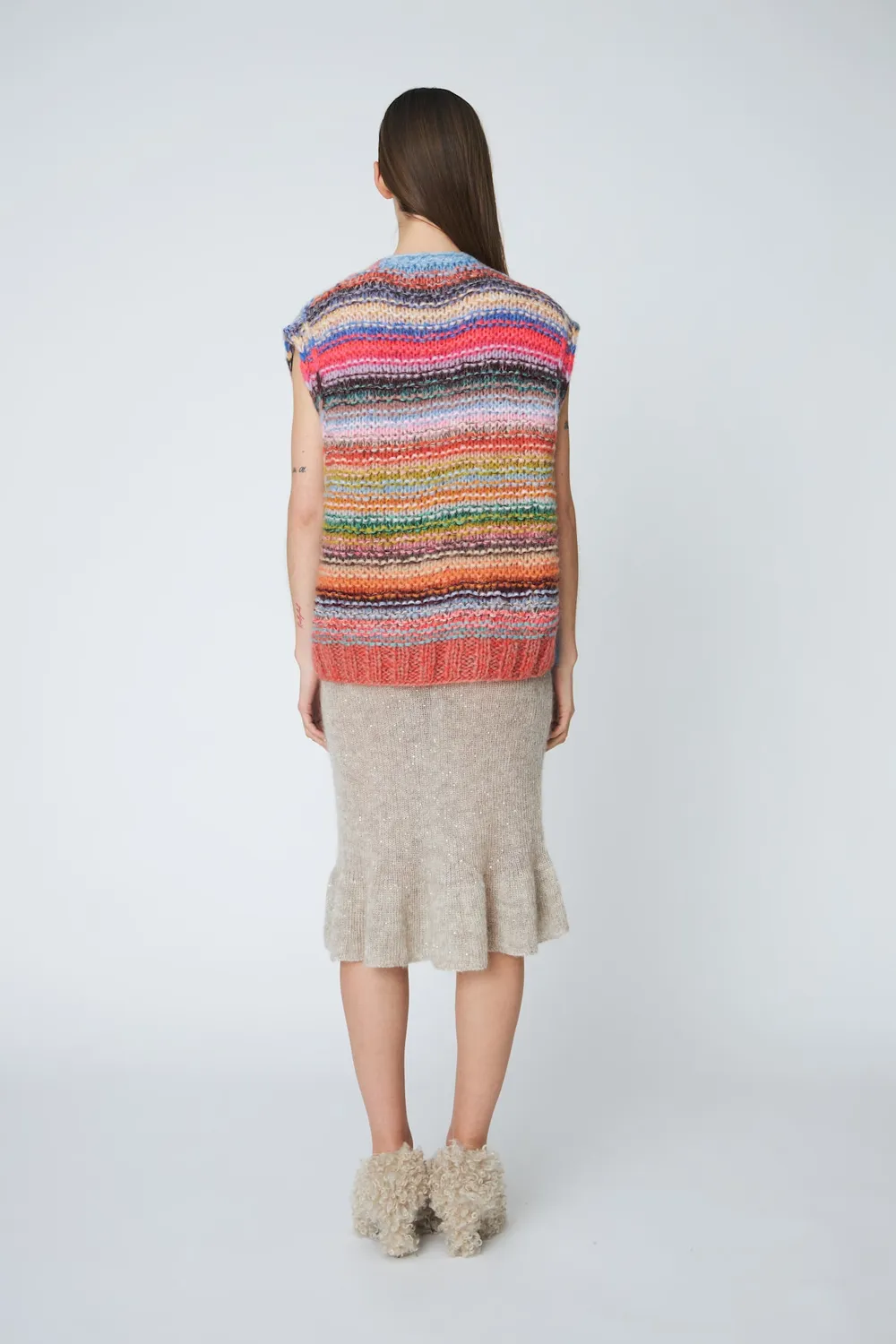 DAWNXDARE BECCALA 900 strikvest multi mohair