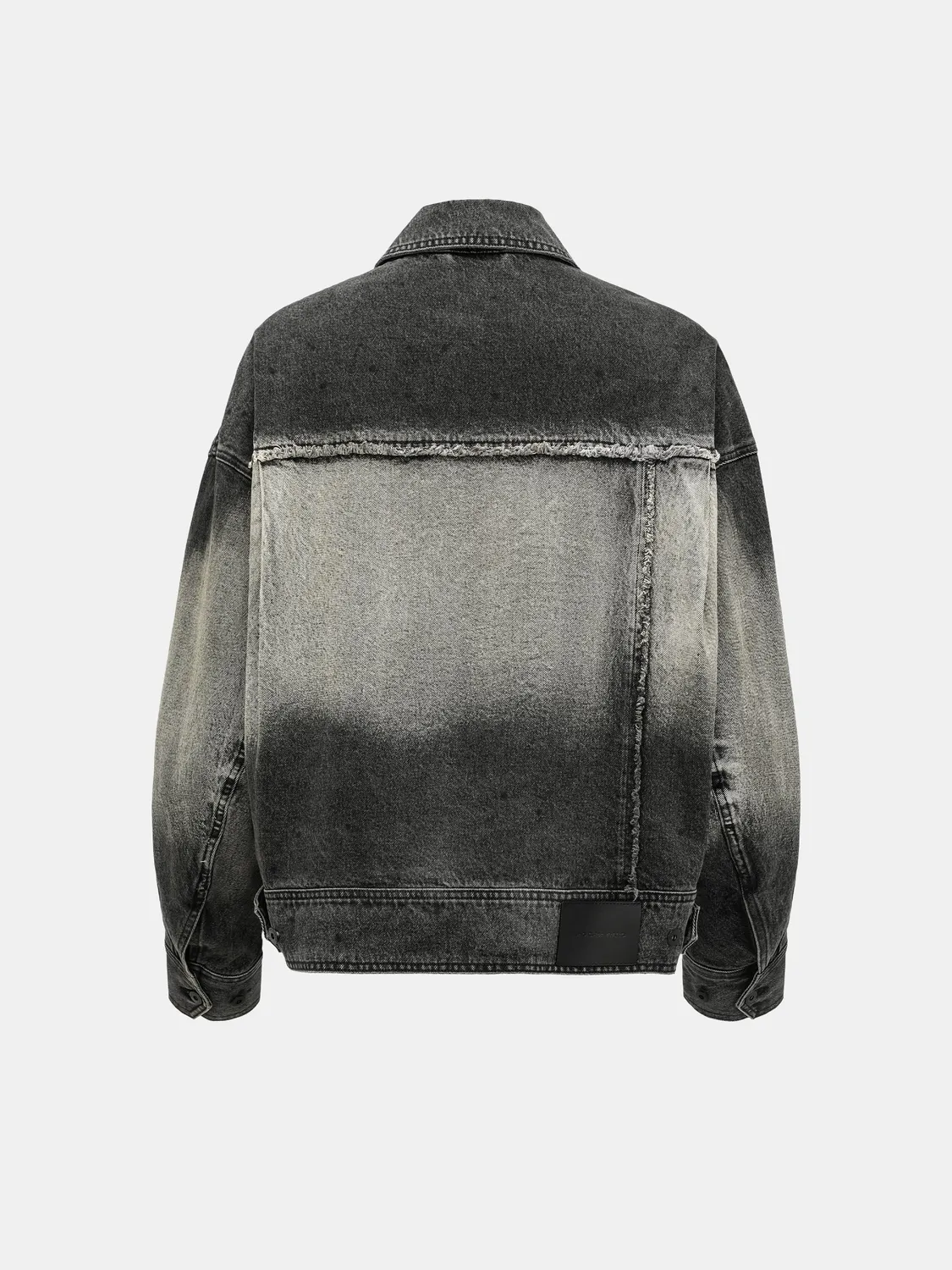 Feng Chen Wang Gradient denimjakke oversize hætte