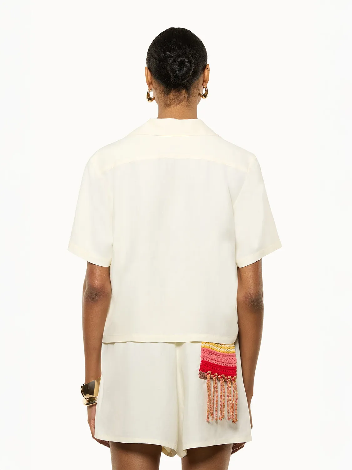 Laneus Cancun Crop Shirt skjorte creme hor