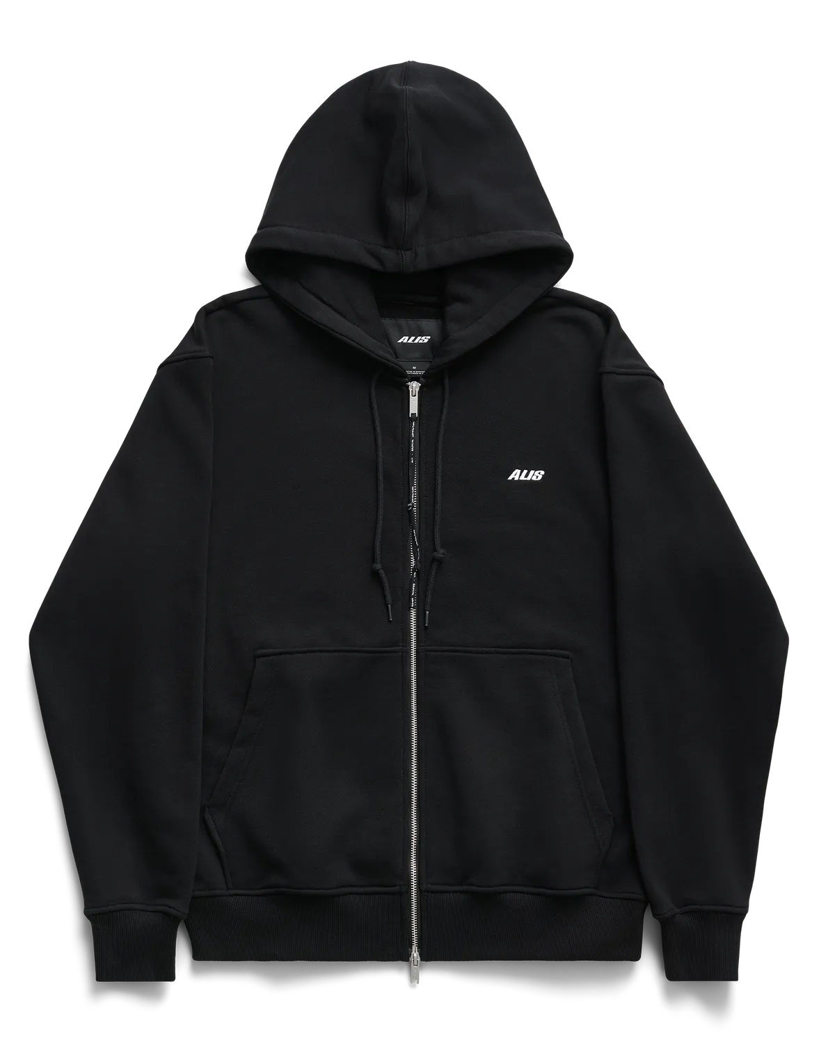 Alis Aaron zip-hoodie sort oversize bomuld