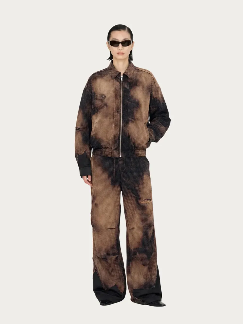 Feng Chen Wang Decayed Check jakke ternet uldlook