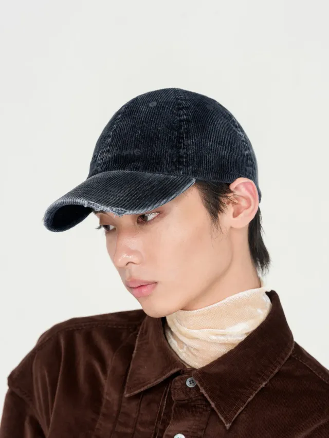 Feng Chen Wang Blue Washed Corduroy kasket blå OS