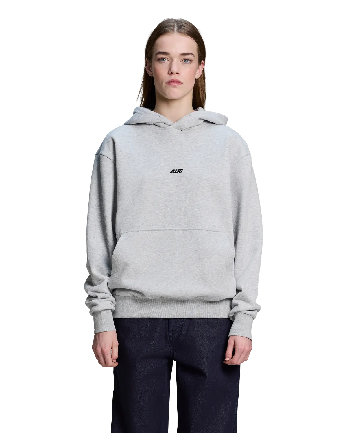 Alis Aori hættetrøje Grey Melange 100% bomuld