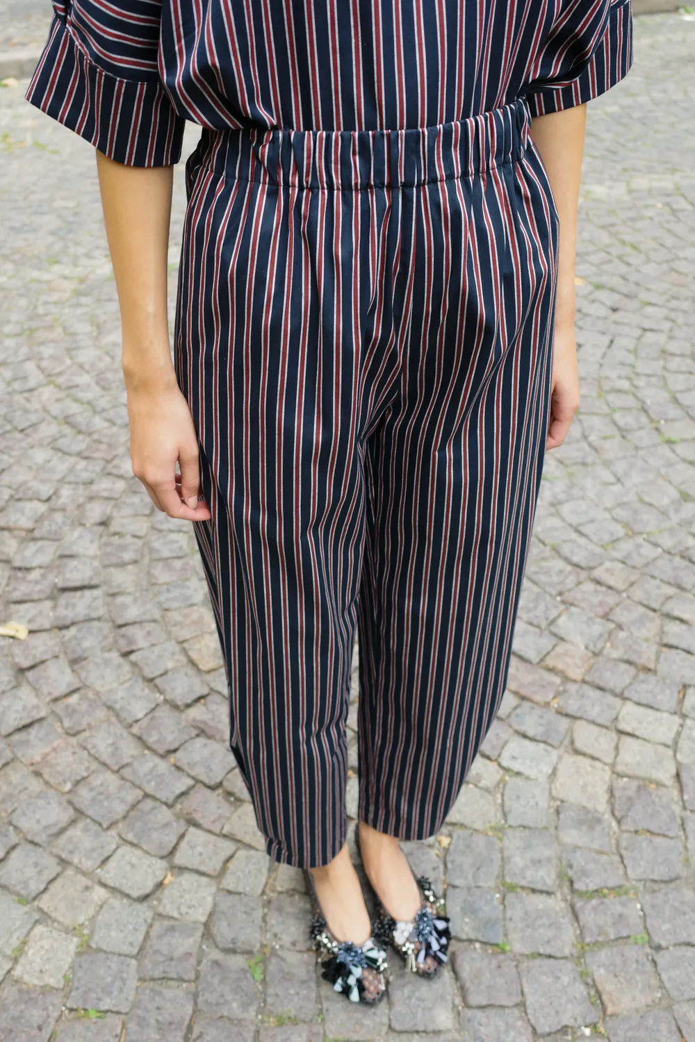 Caro Editions Coco bukser navy/bordeaux bomuld