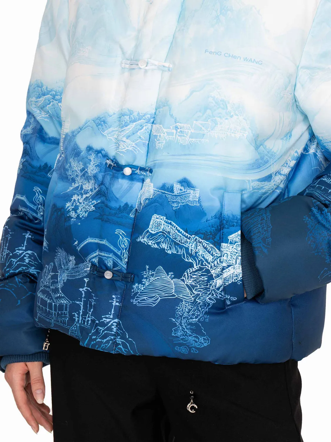 Feng Chen Wang Chinese Painting pufferjakke print XS-XL