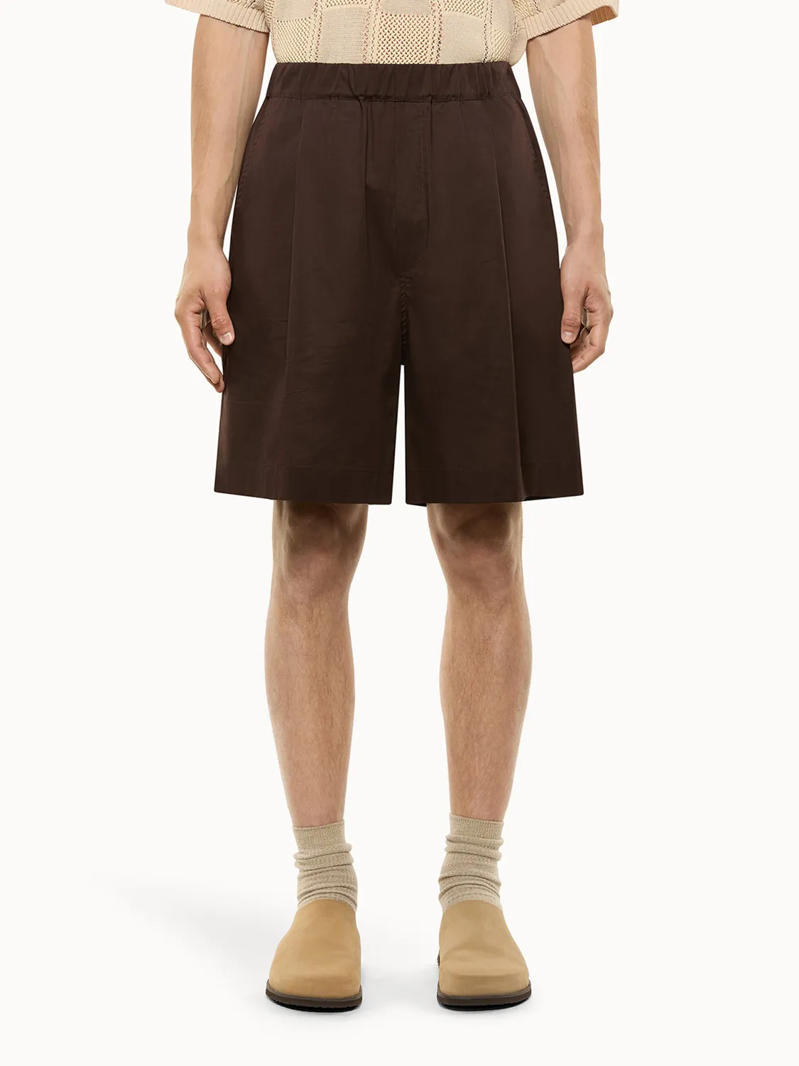 Laneus Melrose shorts CHOCOLATE bomuld