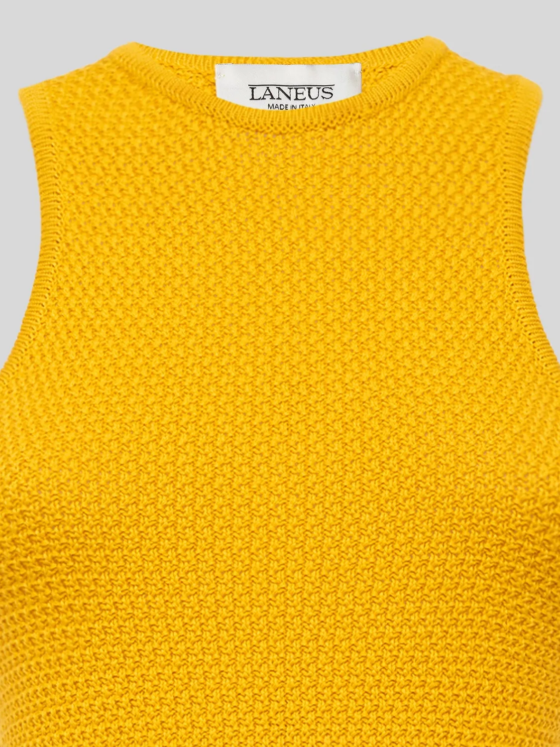 Laneus Knit Mini Dress kjole safran bomuld