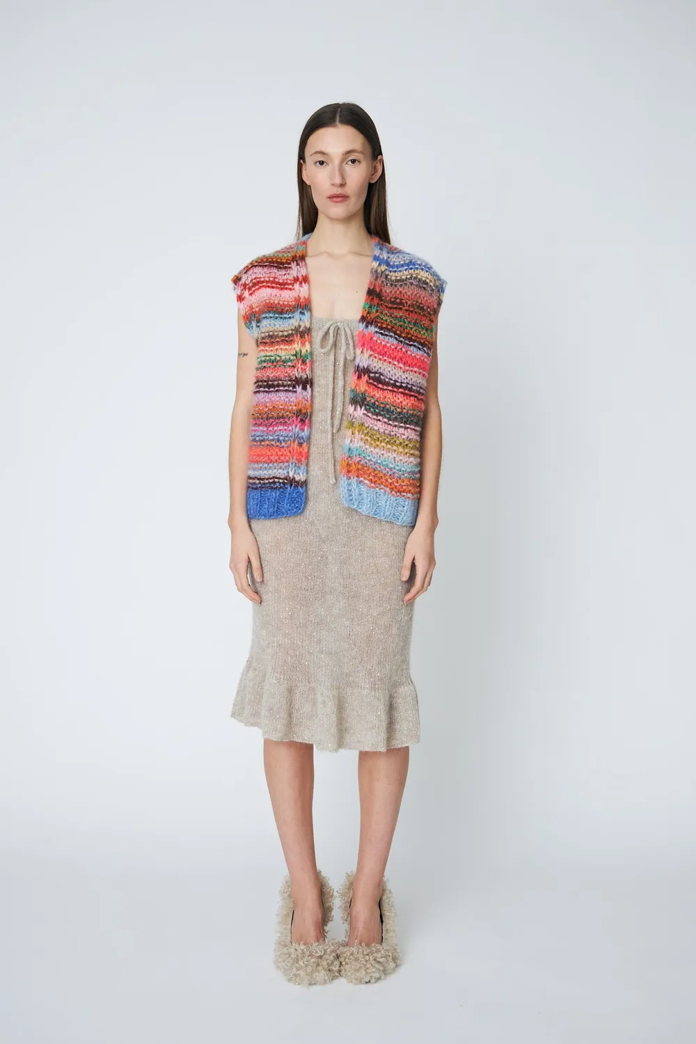 DAWNXDARE BECCALA 900 strikvest multi mohair