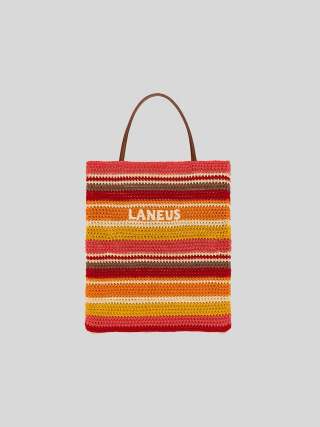 Laneus Shopping Bag shopper pink-multicolor vævet