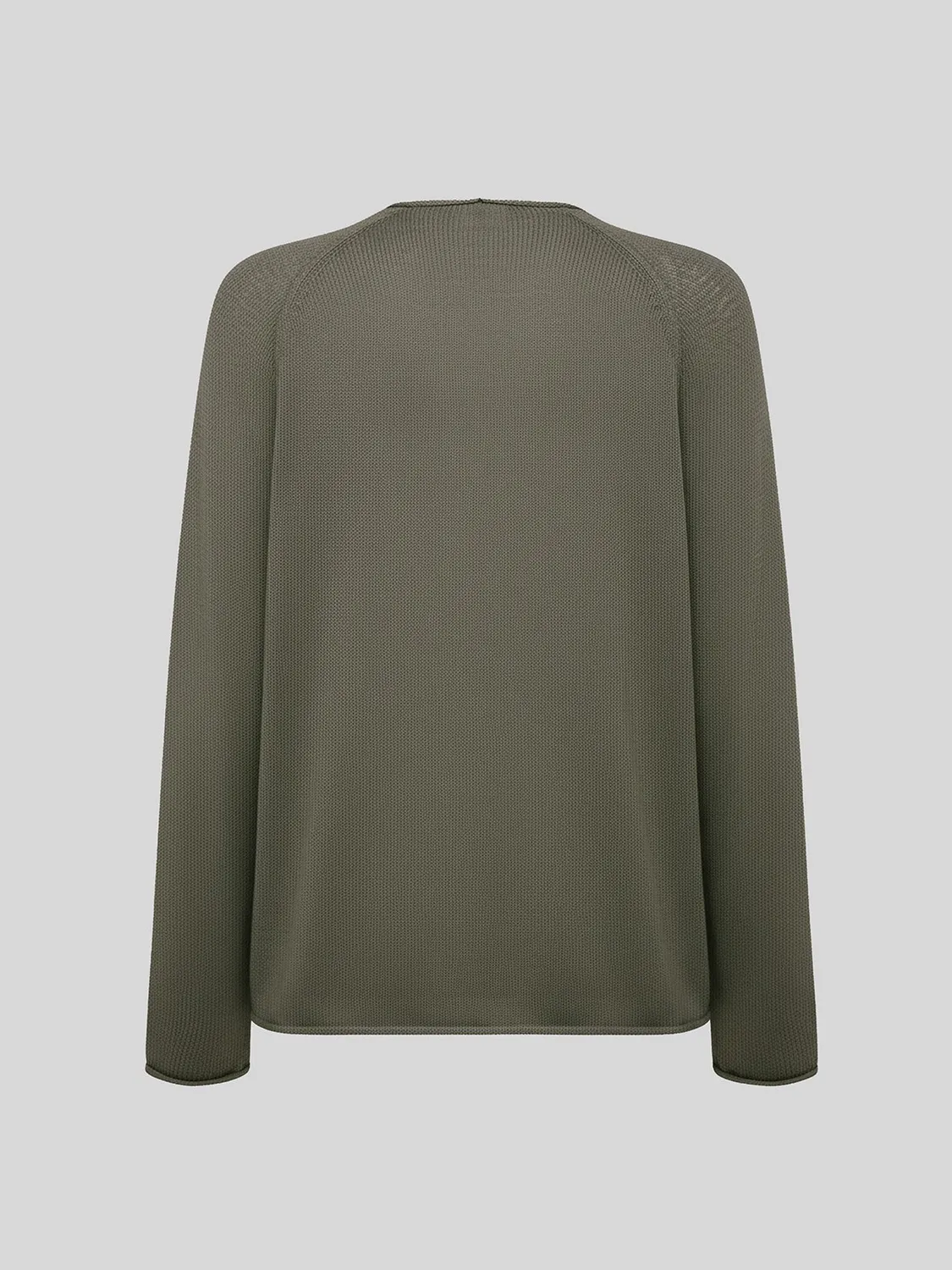 Laneus V-Neck sweater military green bomuld