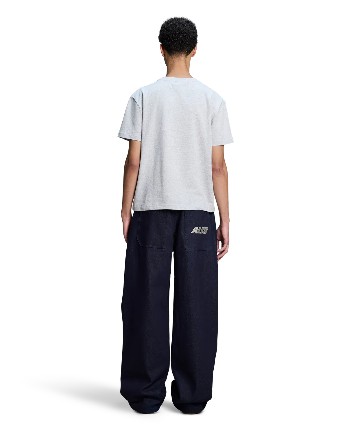 Alis Torey t-shirt grå meleret cropped bomuld