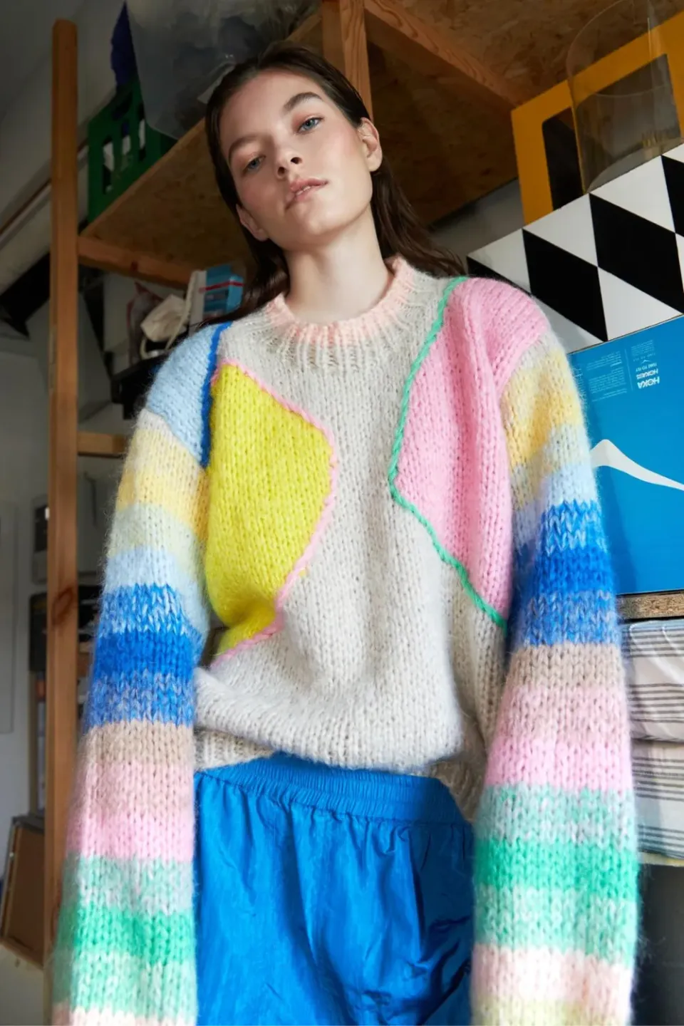 DAWNXDARE Genova Intarsia 900 Multi pullover mohair
