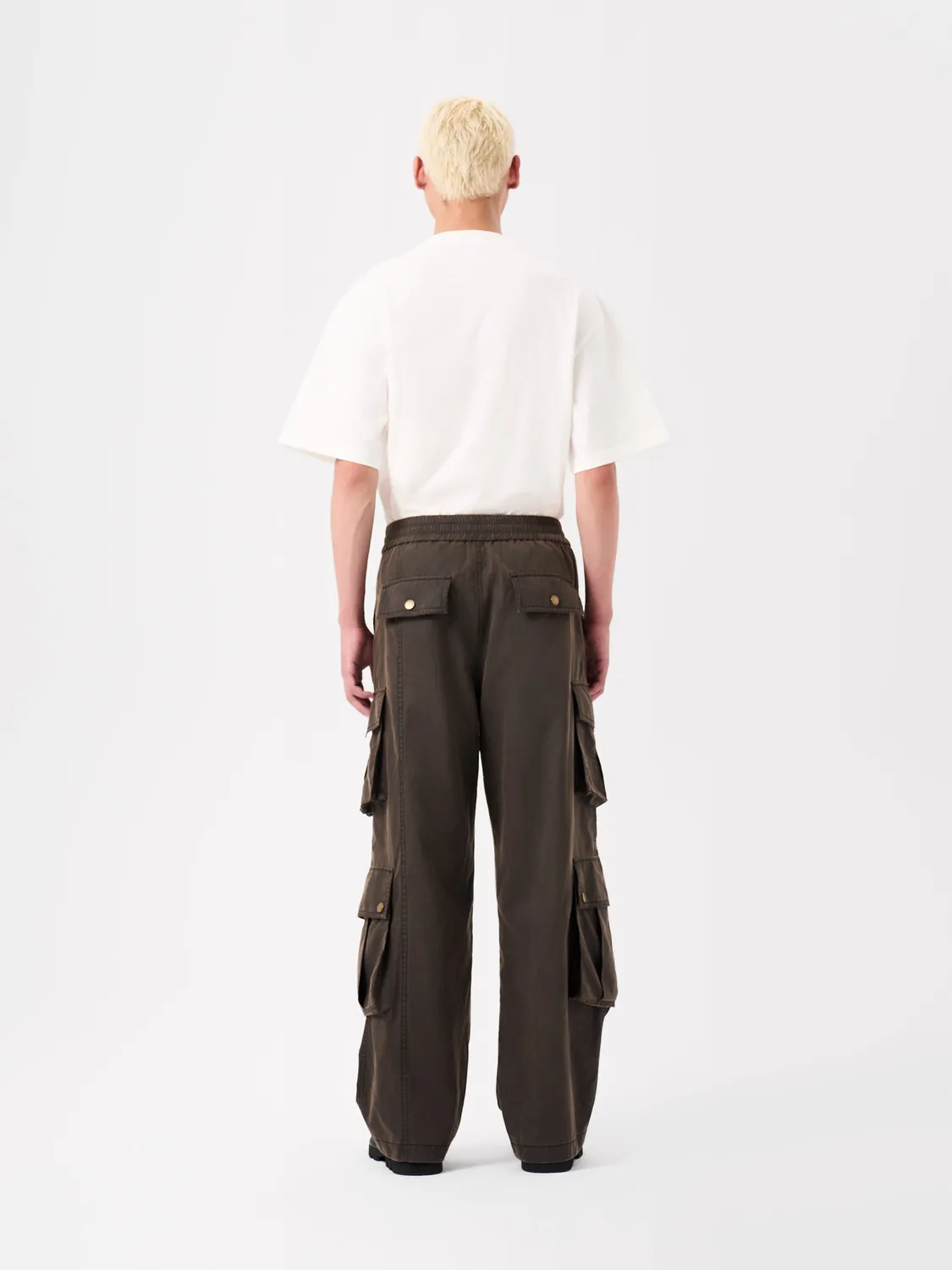 Feng Chen Wang Brown Deconstructed Washed utility bukser brun