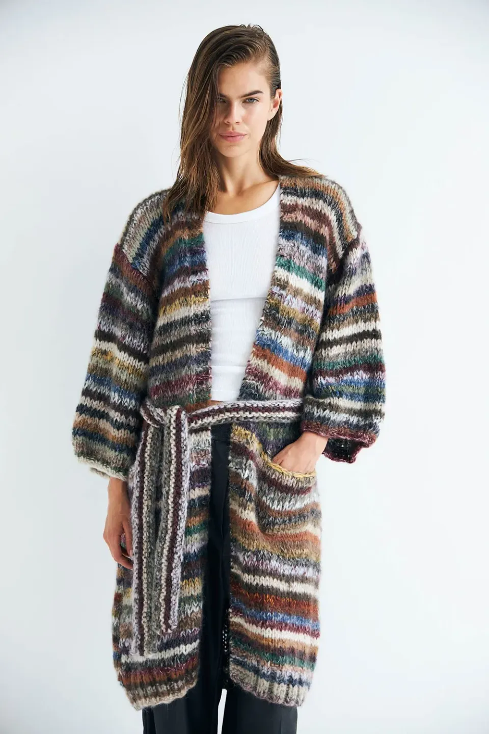 Dawn x Dare Florence cardigan 990 Dark Multi bælte