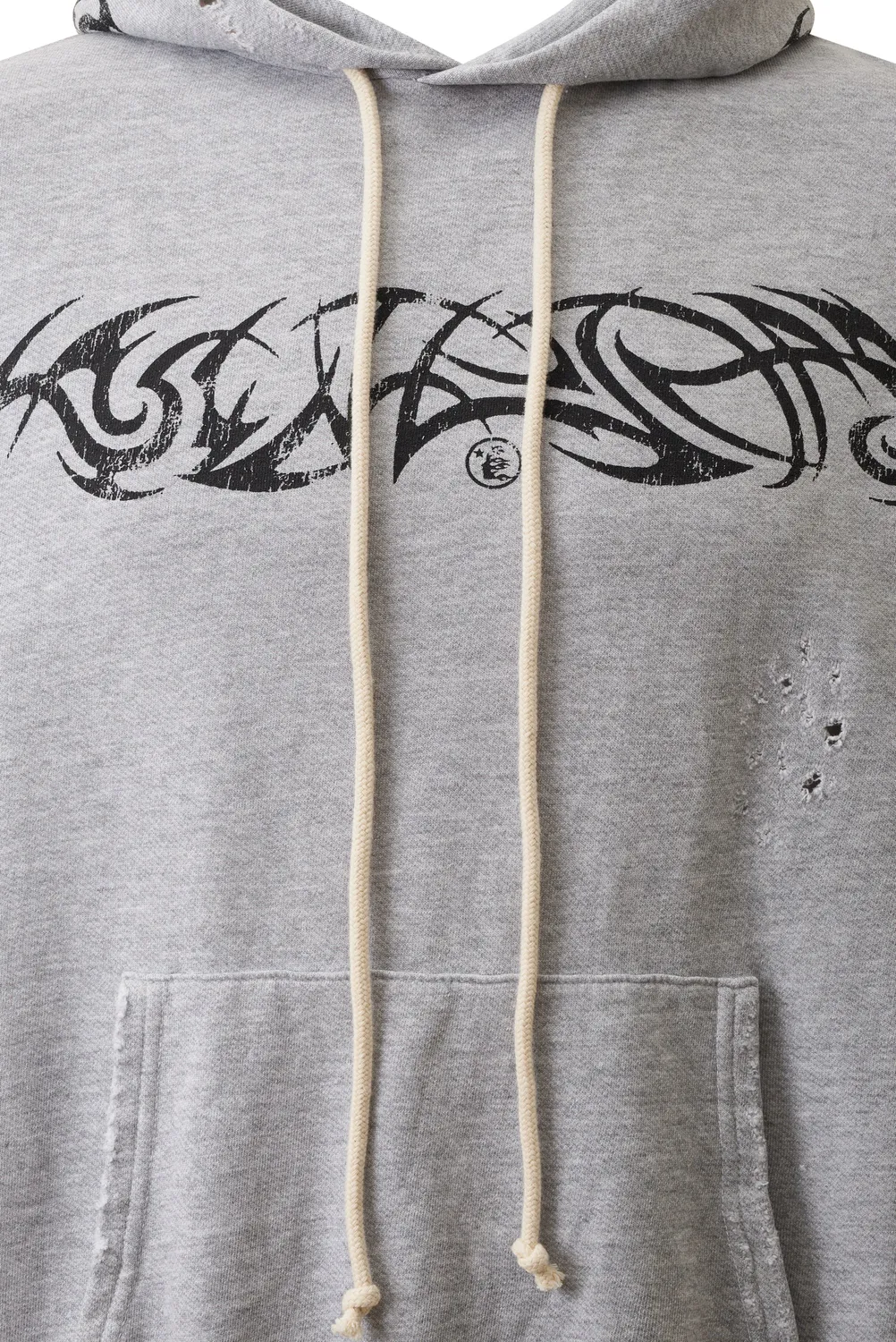 Hellstar Studios Tribal Flame hoodie grå fleece