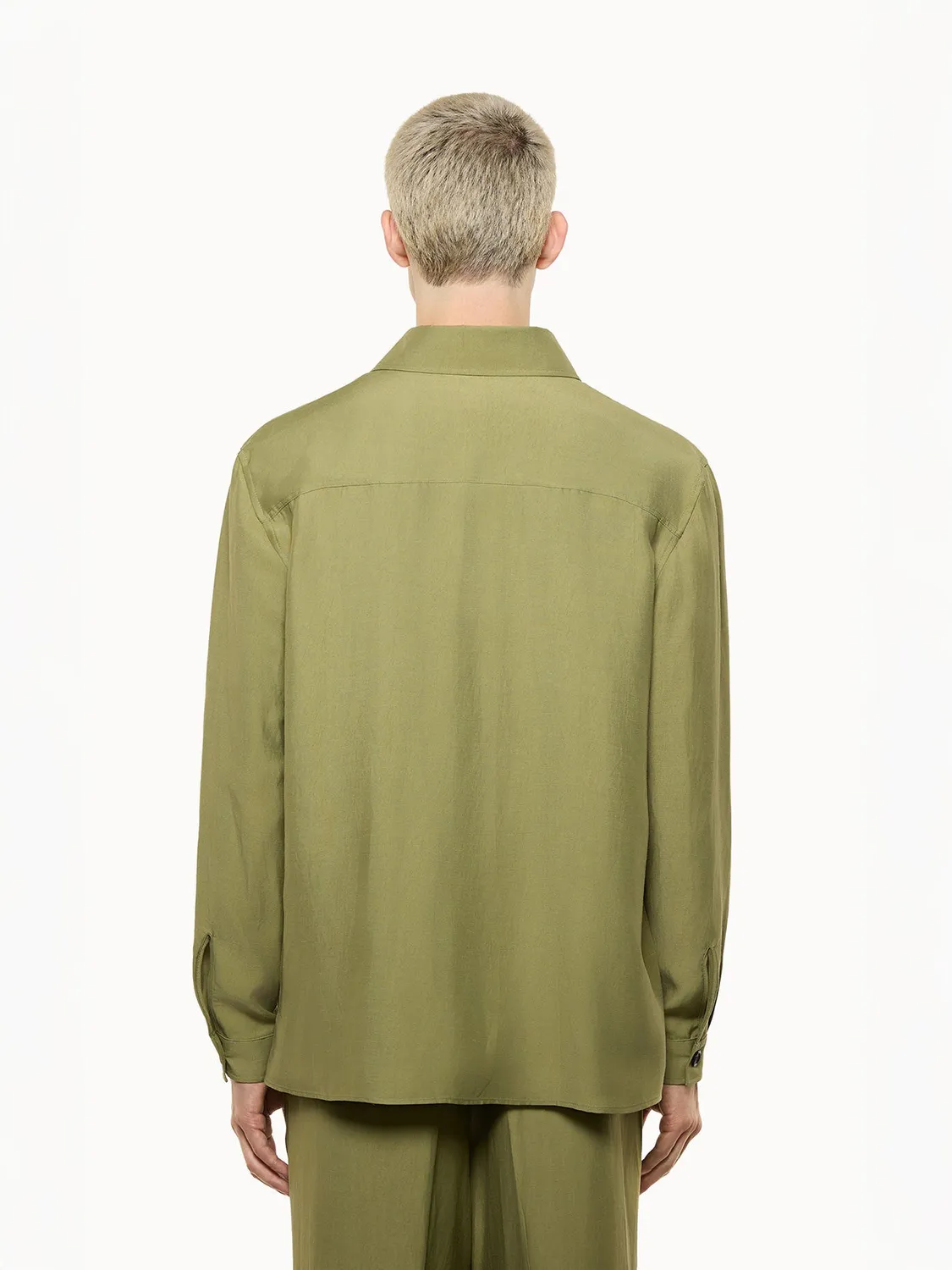 Laneus Overshirt Cancun skjortejakke military green hør