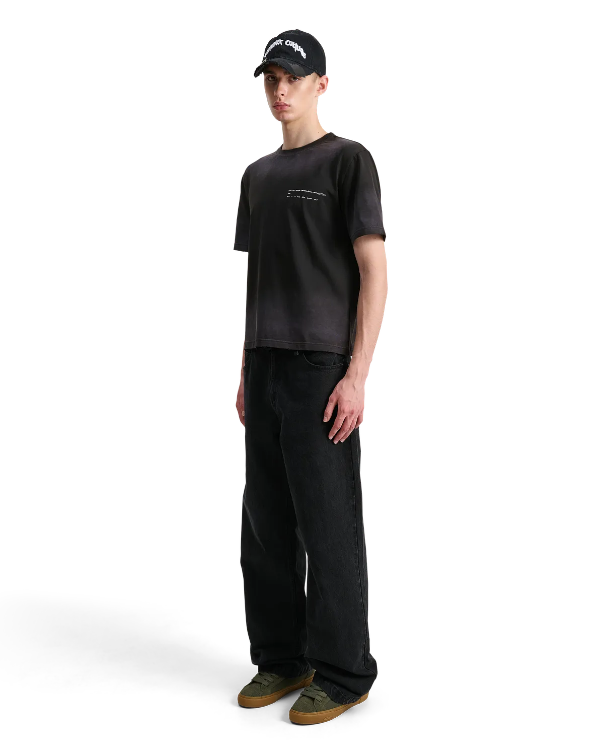 Alis Torey t-shirt Faded Black cropped bomuld