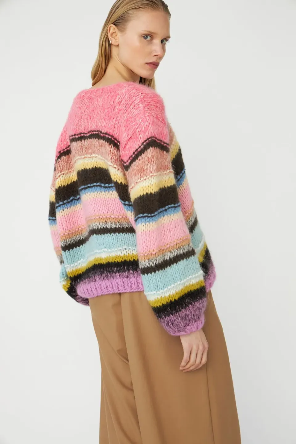 DAWNXDARE Genova pullover azalea multi mohair