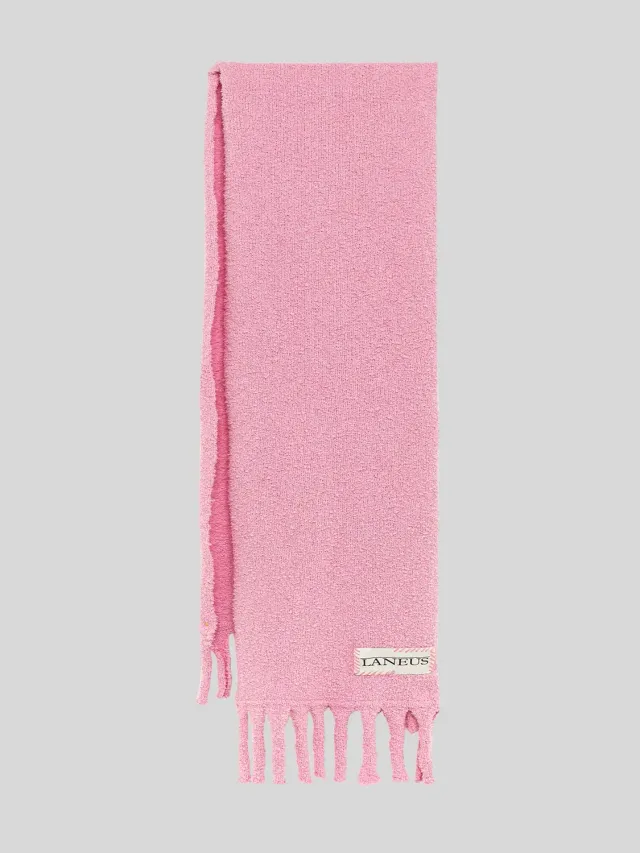 Laneus uld tørklæde rose pink kompakt